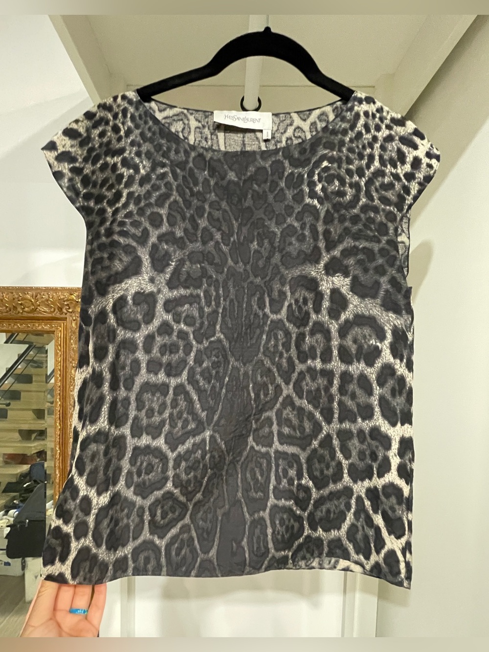 Vintage 2012 YSL Leopard Blouse, 6